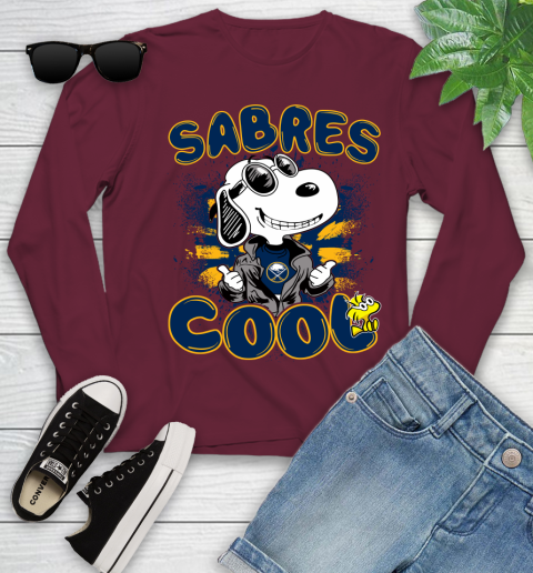 NHL Hockey Buffalo Sabres Cool Snoopy Shirt Youth Long Sleeve 5