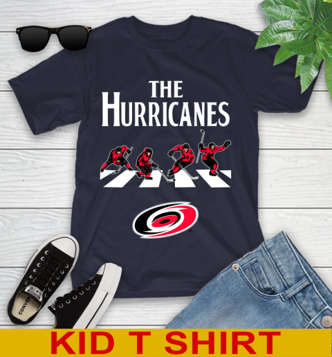 NHL Hockey Carolina Hurricanes The Beatles Rock Band Shirt Youth T-Shirt 2