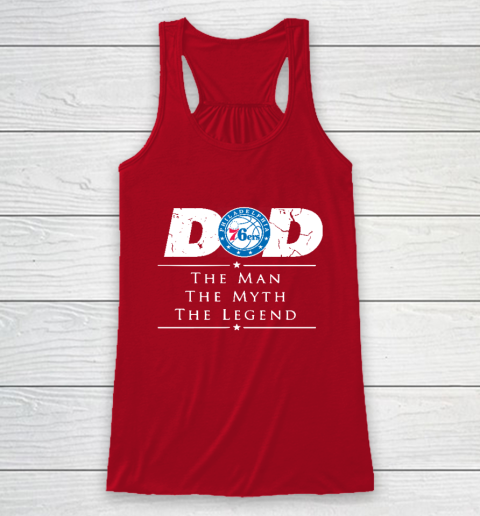 Philadelphia 76ers NBA Basketball Dad The Man The Myth The Legend Racerback Tank 4