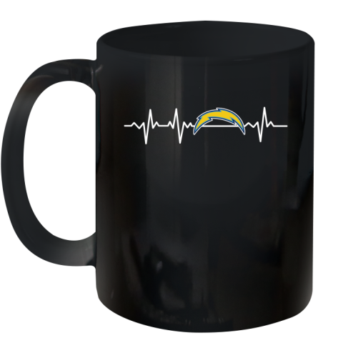 Los Angeles Chargers NFL Football Heart Beat Shirt Ceramic Mug 11oz