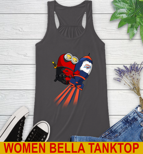 NBA Basketball Oklahoma City Thunder Deadpool Minion Marvel Shirt Racerback Tank 10