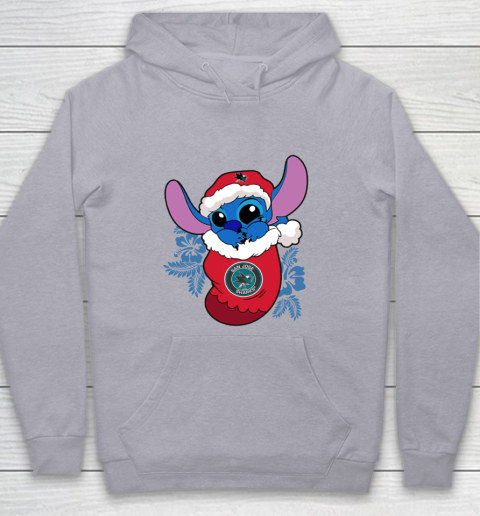 San Jose Sharks Christmas Stitch In The Sock Funny Disney NHL Youth Hoodie 5