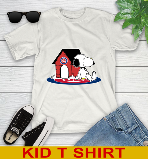 MLB Baseball Chicago Cubs Snoopy The Peanuts Movie Shirt Youth T-Shirt