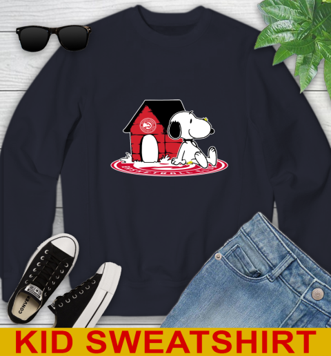 NBA Basketball Atlanta Hawks Snoopy The Peanuts Movie Shirt Youth Sweatshirt 3