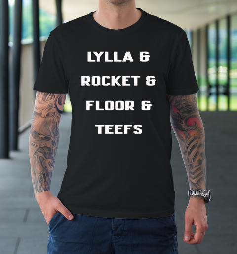 Guardians Of The Galaxy Lylla Rocket Floor Teefs T-Shirt