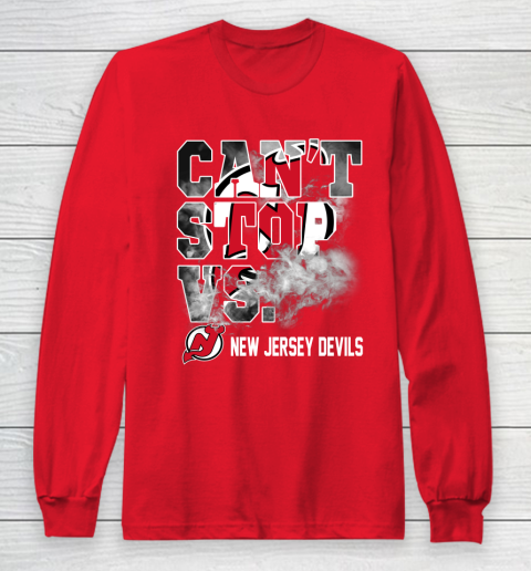 NHL New Jersey Devils Hockey Can't Stop Vs Long Sleeve T-Shirt 7
