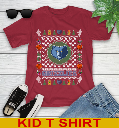 Memphis Grizzlies Merry Christmas NBA Basketball Loyal Fan Youth T-Shirt 12
