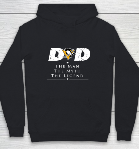 Pittsburgh Penguins NHL Ice Hockey Dad The Man The Myth The Legend Youth Hoodie