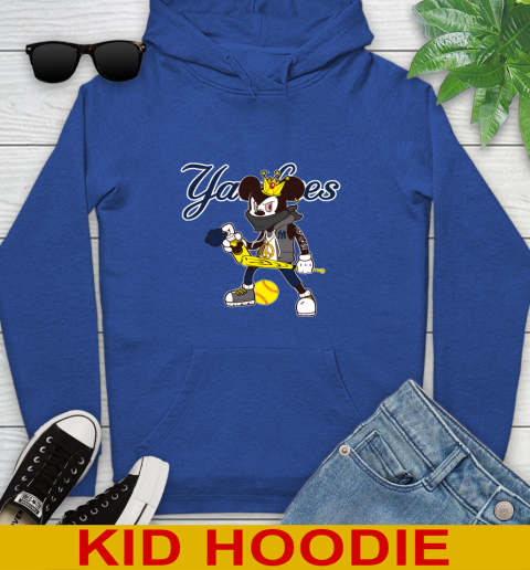 New York Yankees MLB Baseball Mickey Peace Sign Sports Youth Hoodie 10