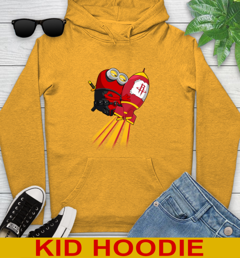 NBA Basketball Houston Rockets Deadpool Minion Marvel Shirt Youth Hoodie 2