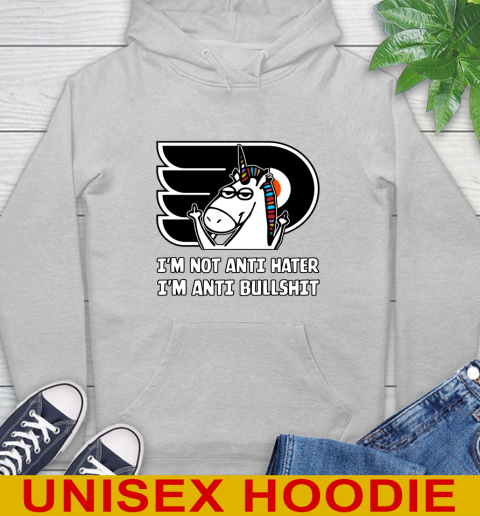 Philadelphia Flyers NHL Hockey Unicorn I'm Not Anti Hater I'm Anti Bullshit Hoodie 7 Philadelphia Flyers NHL Hockey Unicorn I'm Not Anti Hater I'm Anti Bullshit Hoodie - Image 7