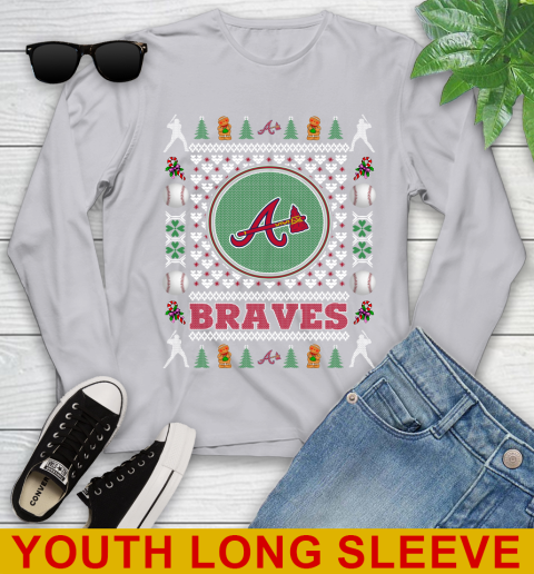 Atlanta Braves Merry Christmas MLB Baseball Loyal Fan Youth Long Sleeve 5
