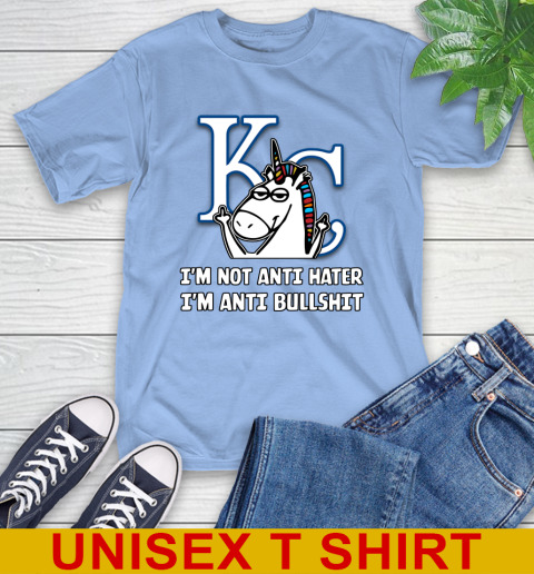 Los Angeles Angels MLB Baseball Unicorn I'm Not Anti Hater I'm Anti Bullshit (2) T-Shirt 11