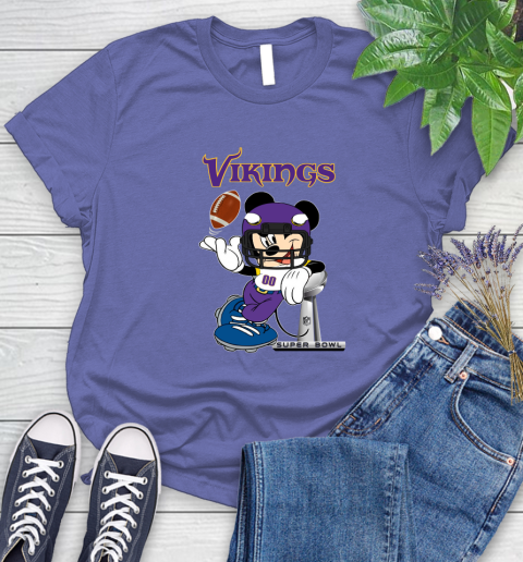 NFL Minnesota Vikings Mickey Mouse Disney Super Bowl Football T Shirt Women's T-Shirt 11