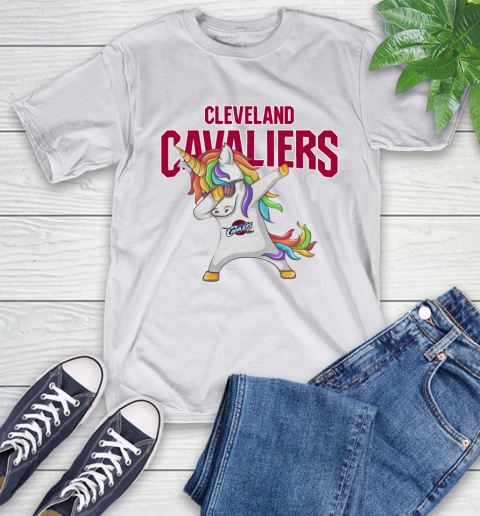 Cleveland Cavaliers NBA Basketball Funny Unicorn Dabbing Sports T-Shirt 12