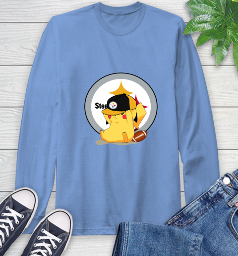NFL Pikachu Football Sports Pittsburgh Steelers Long Sleeve T-Shirt 11