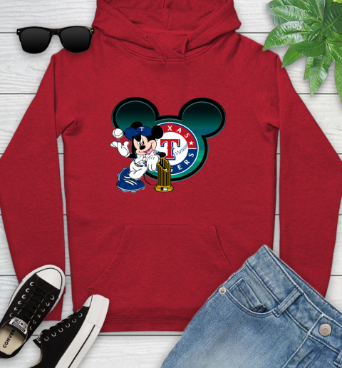 MLB Texas Rangers The Commissioner's Trophy Mickey Mouse Disney Youth Hoodie 11