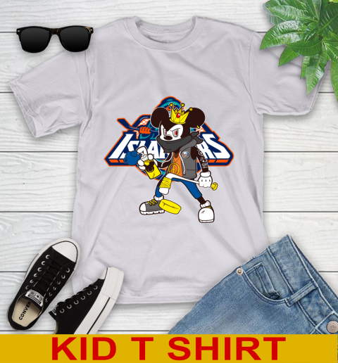 New York Islanders NHL Hockey Mickey Peace Sign Sports Youth T-Shirt 5