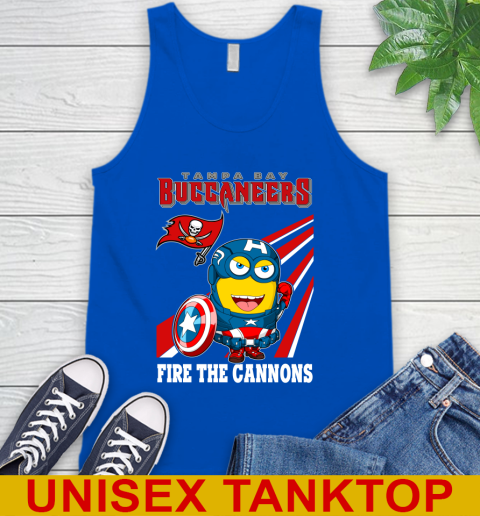NFL Football Tampa Bay Buccaneers Captain America Marvel Avengers Minion Shirt Tank Top 4