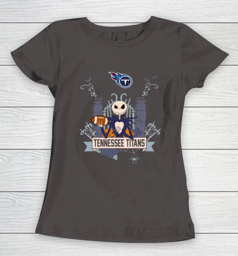 NFL Tennessee Titans Football Jack Skellington Halloween Women's T-Shirt 7