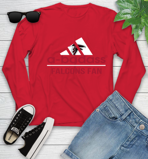NFL A Badass Atlanta Falcons Fan Adidas Football Sports Youth Long Sleeve 11