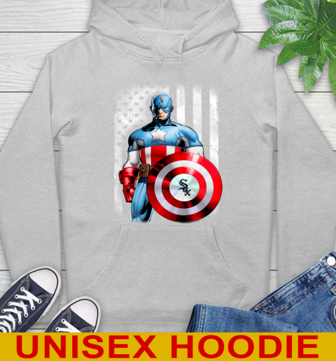 Chicago White Sox MLB Baseball Captain America Marvel Avengers American Flag Shirt Hoodie 6