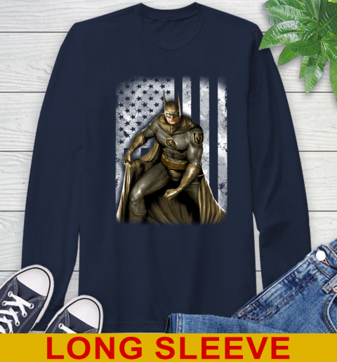 Vegas Golden Knights NHL Hockey Batman DC American Flag Shirt Long Sleeve T-Shirt 3