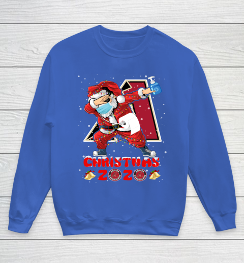Arizona Diamondbacks Funny Santa Claus Dabbing Christmas 2020 MLB Youth Sweatshirt 6