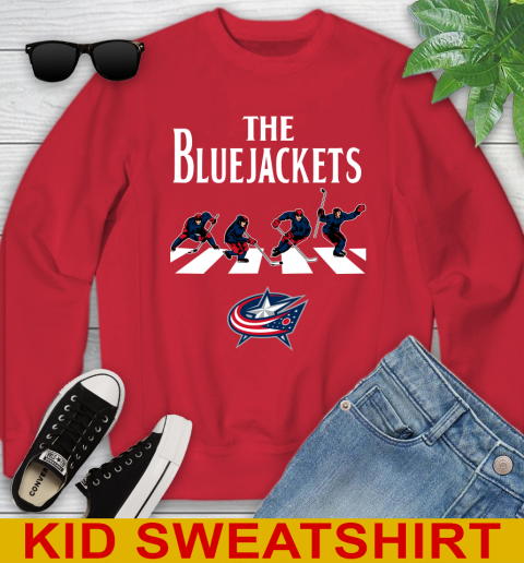 NHL Hockey Columbus Blue Jackets The Beatles Rock Band Shirt Youth Sweatshirt 7