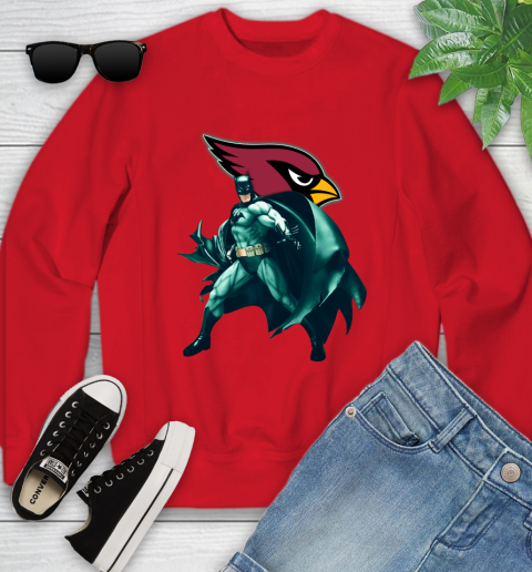 NFL Batman Football Sports Arizona Cardinals Youth Sweatshirt 9