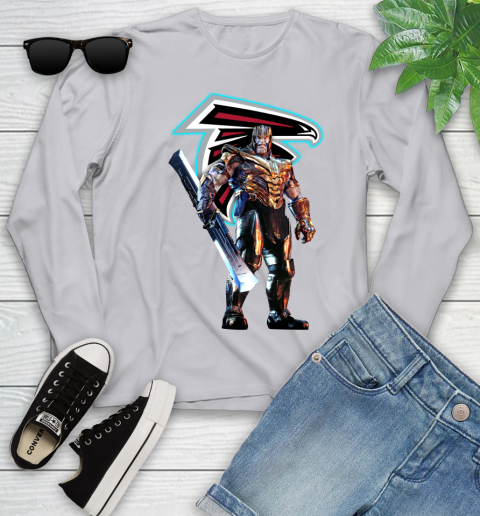 NFL Thanos Gauntlet Avengers Endgame Football Atlanta Falcons Youth Long Sleeve 5
