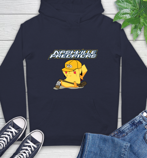 NHL Pikachu Hockey Sports Nashville Predators Hoodie 4
