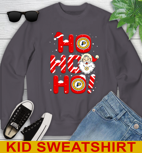 Indiana Pacers NBA Basketball Ho Ho Ho Santa Claus Merry Christmas Shirt Youth Sweatshirt 5