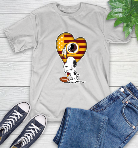 Washington Redskins NFL Football The Peanuts Movie Adorable Snoopy T-Shirt