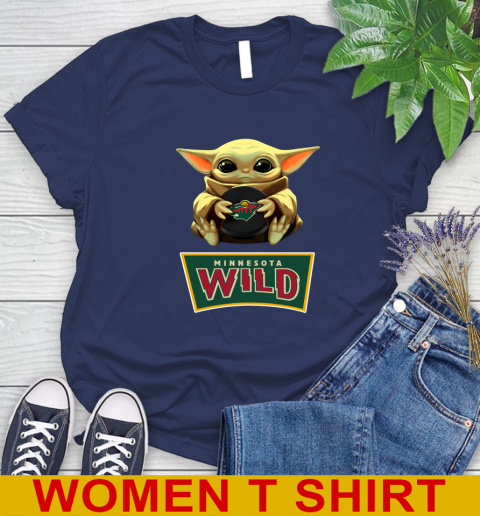NHL Hockey Minnesota Wild Star Wars Baby Yoda Shirt 100