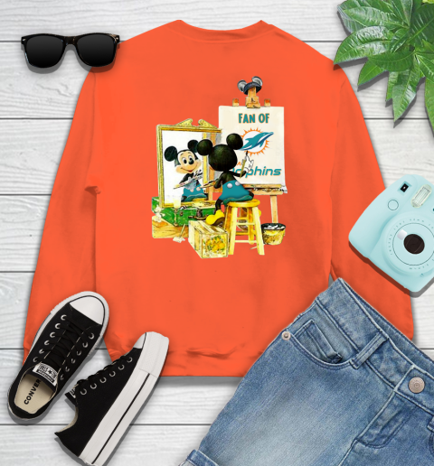 NFL Football Miami Dolphins Mickey Drawing Shirt 27