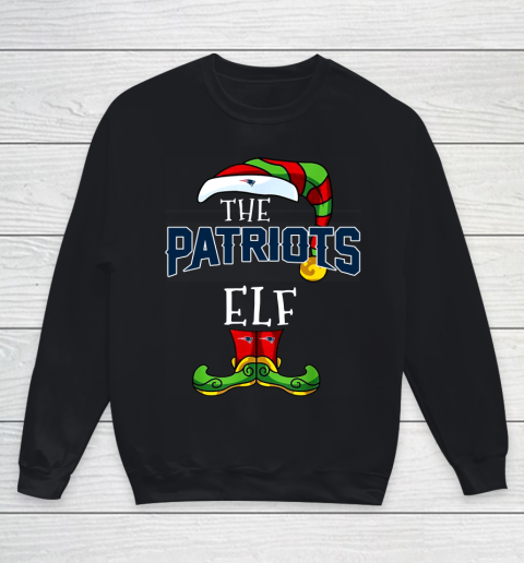 New England Patriots Christmas ELF Funny NFL Youth Sweatshirt