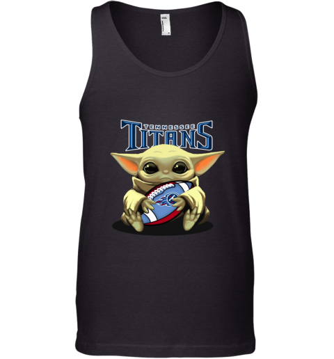 Baby Yoda Loves The Tennessee Titans ppqn baby yoda loves the tennessee titans unisex tank 17 front black