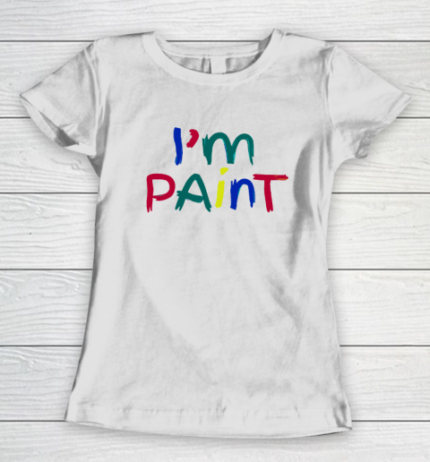 I Heart Love To Finger Paint Couple Valentine I'm Paint Women's T-Shirt