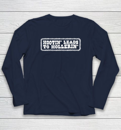 Hootin' Leads To Hollerin' Groovy Long Sleeve T-Shirt 2