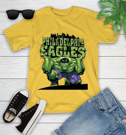 Philadelphia Eagles NFL Football Incredible Hulk Marvel Avengers Sports Youth T-Shirt 8