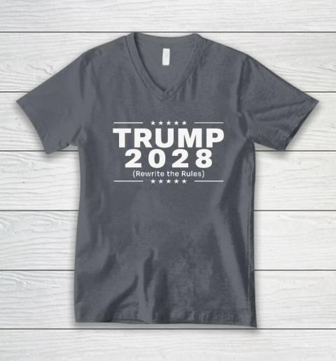 Trump 2028 Rewrite The Rules V-Neck T-Shirt 3