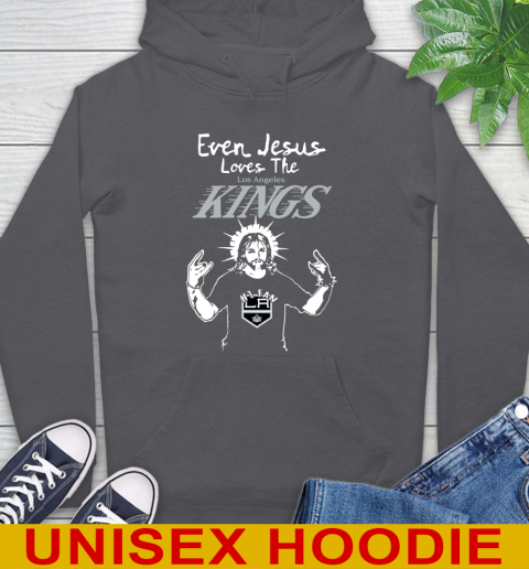 Los Angeles Kings NHL Hockey Even Jesus Loves The Kings Shirt Hoodie 7
