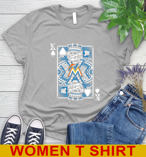 Miami Marlins MLB Baseball The King Of Spades Death Cards Shirt Women's T-Shirt 5