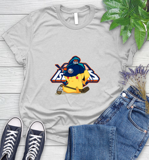 NHL Pikachu Hockey Sports New York Islanders Women's T-Shirt
