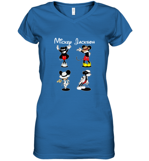 m3zw mickey jackson four style dance micheal jackson women v neck t shirt 39 front royal