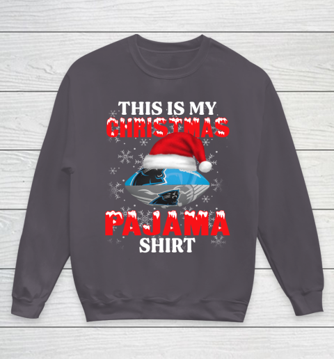 Carolina Panthers This Is My Christmas Pajama Shirt NFL Youth Sweatshirt 5