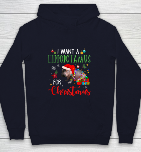 I Want A Hippopotamus For Christmas Hippo Fiona Youth Hoodie 2