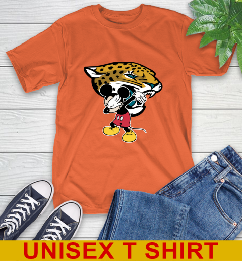 Jacksonville Jaguars NFL Football Dabbing Mickey Disney Sports T-Shirt 5