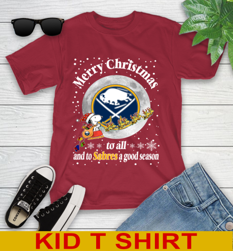 Buffalo Sabres Merry Christmas To All And To Sabres A Good Season NHL Hockey Sports Youth T-Shirt 12